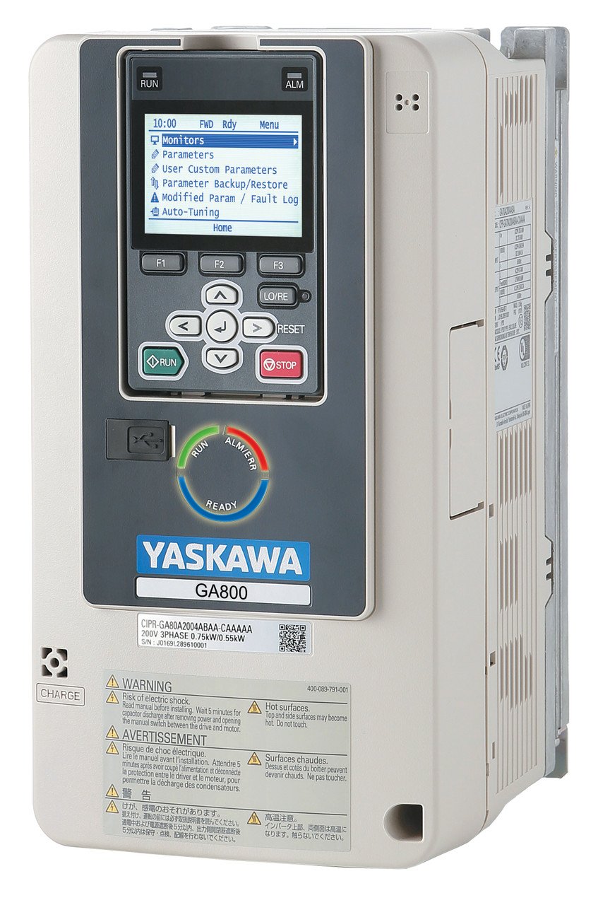 YASKAWA VFD - 1HP & 0.75HP 230V Yaskawa GA800 VFD, Inverter, AC Drive GA80U2004ABM 
